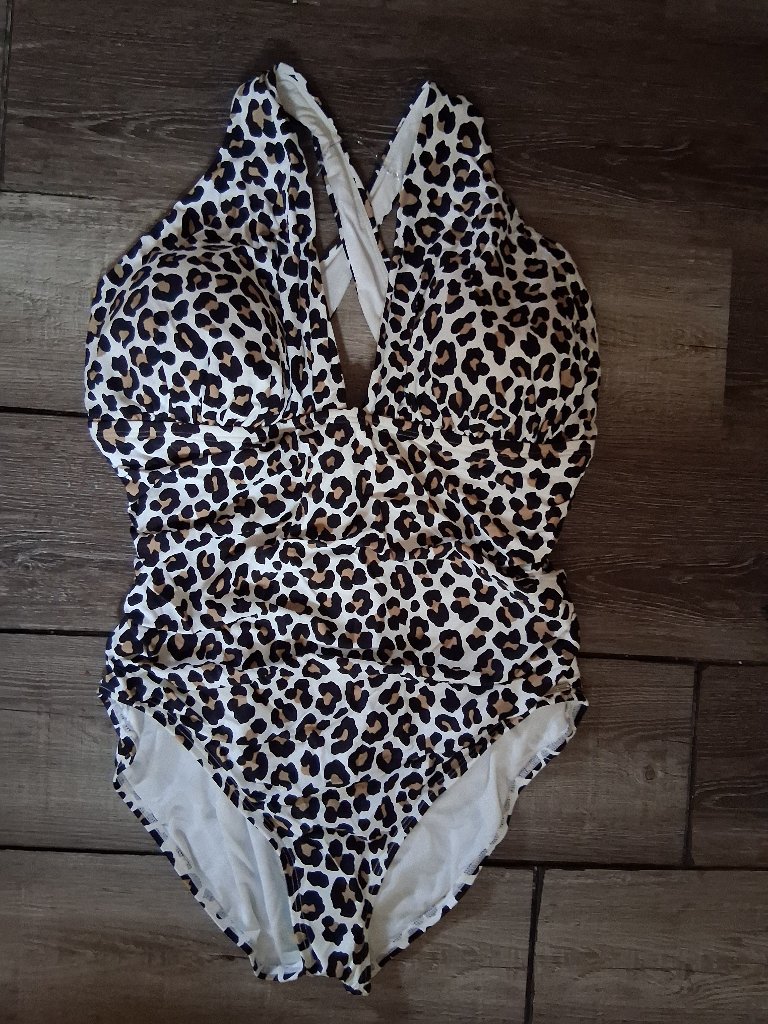 Michael Kors 3x Leopard Print One Piece Swimsuit 22w Plus Size 22 Animal Print